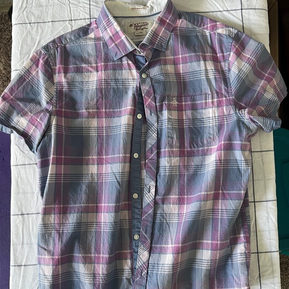 Penguin Short Sleeve Button up